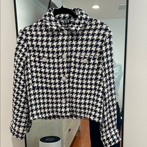 Zara Women's Classic Houndstooth Blazer